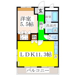 八丁牟田駅 徒歩88分 2階の物件間取画像